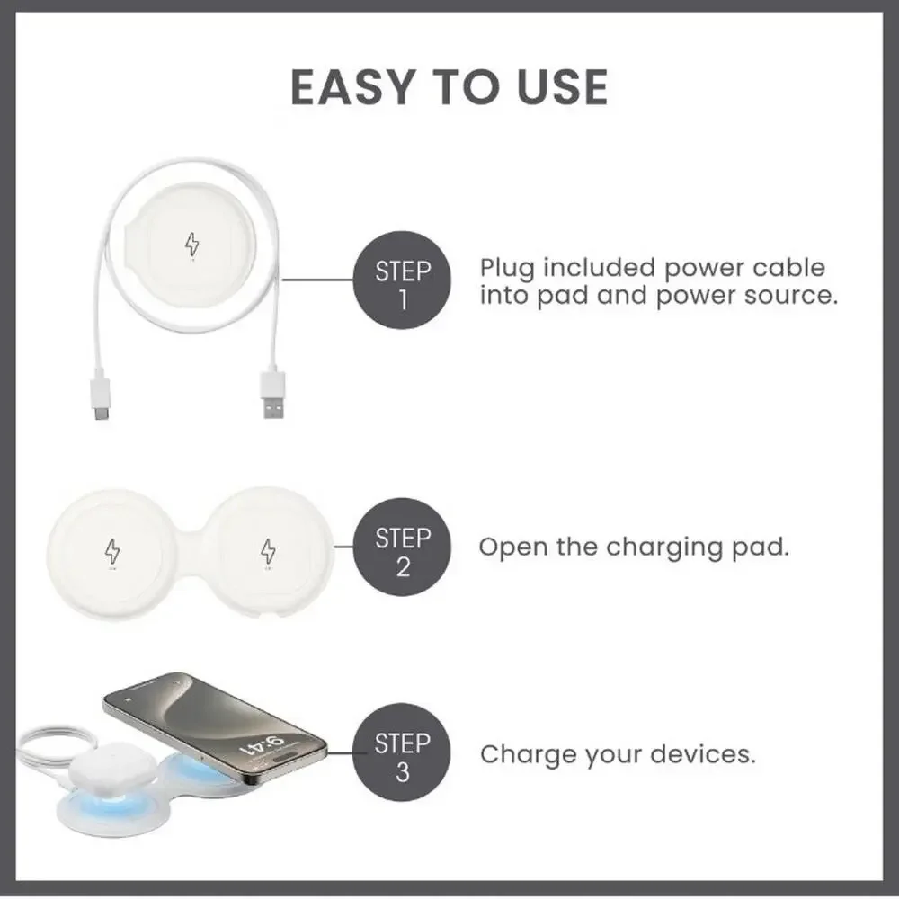 TravelSmart by Conair Foldable Wireless Charging Pad